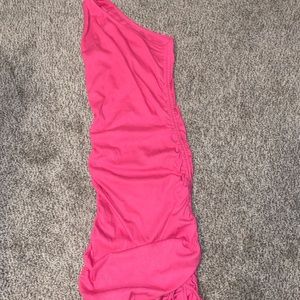 hot pink flattering dress